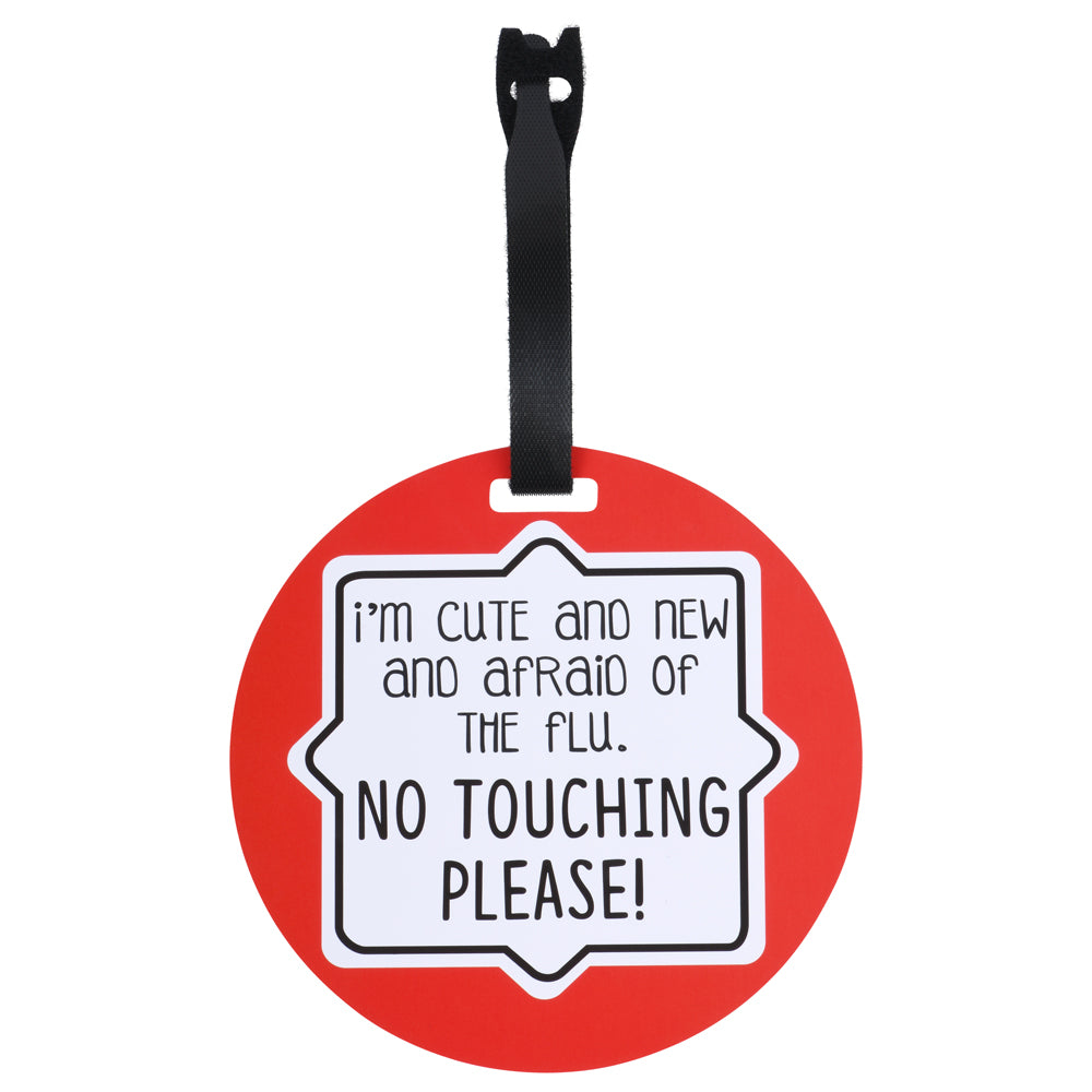 The perfect baby shower newborn preemie gift. Politely remind others to admire your baby from a distance with these cute and effective no-touch signs.