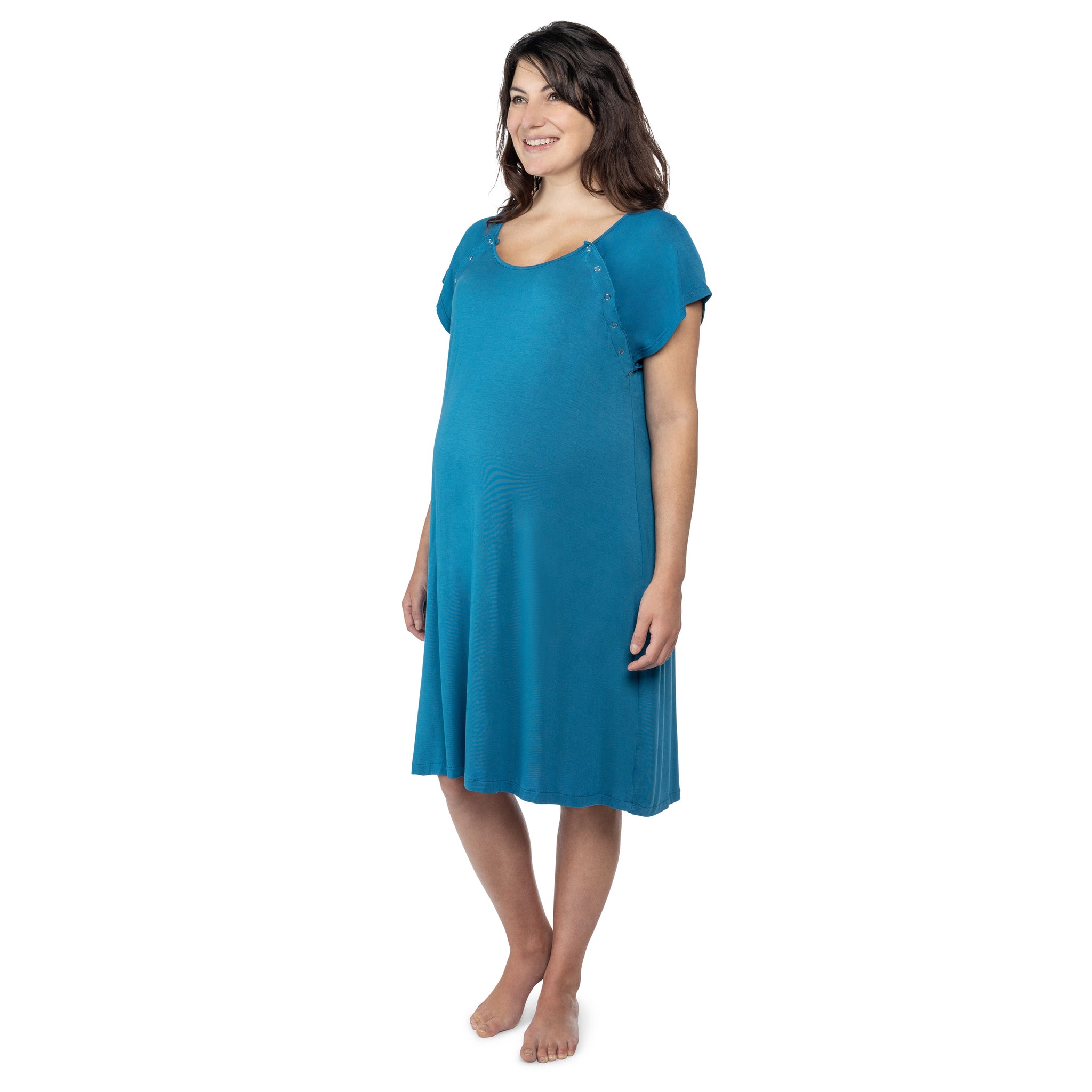 Blue Mommy Labor and Delivery/ Nursing Gown – Three Little Tots