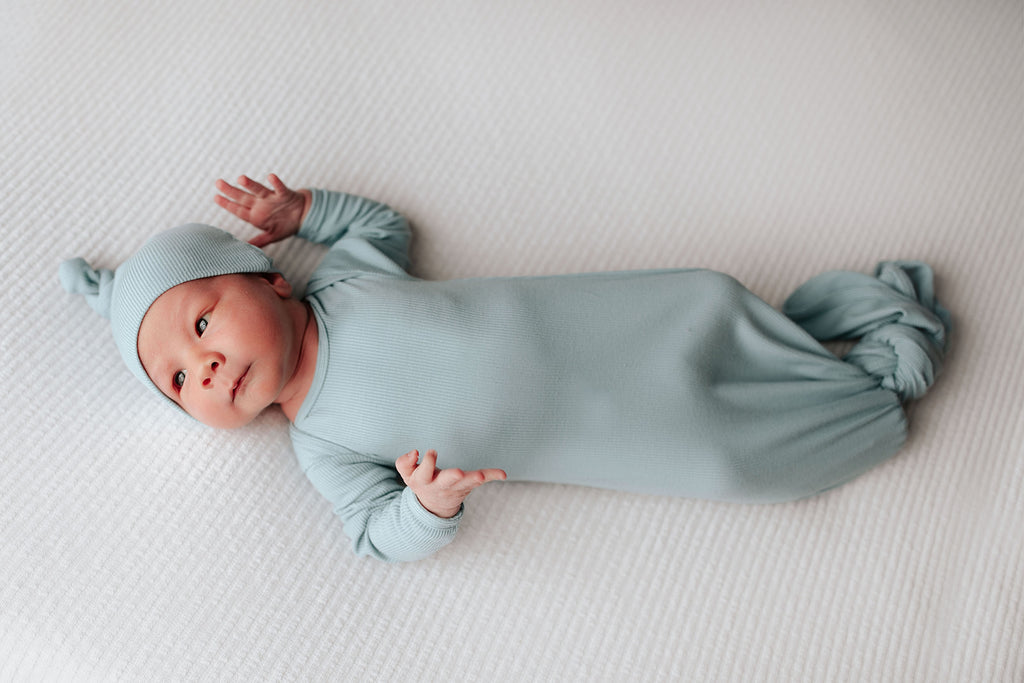 Ribbed Blue Bird Labor & Delivery Gown – Three Little Tots